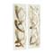 White Wood Contemporary Wall Decor, Set of 2 37" x 12" x 2"
